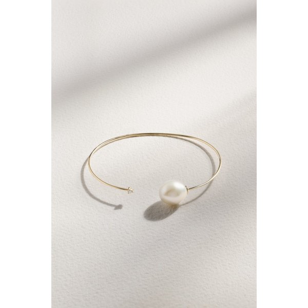 미즈키 14k 골드 진주 다이아몬드 커프스 1647597302843292