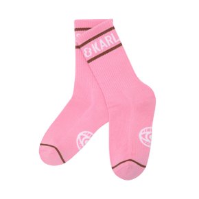 크랙앤칼 여성 레터링 포인트 중목양말 핑크 C263LAS754 PK