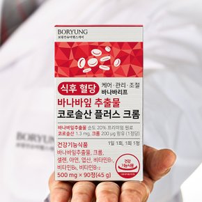 식후 혈당 케어 관리 조절 바나바리프 바나바잎 추출물 코로솔산 플러스 크롬 2병 (180정)