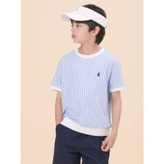 *SSG몰특가*[BEANPOLE KIDS]핫썸머 세로 스트라이프 티셔츠  스카이 블루 (BI4442U06Q)