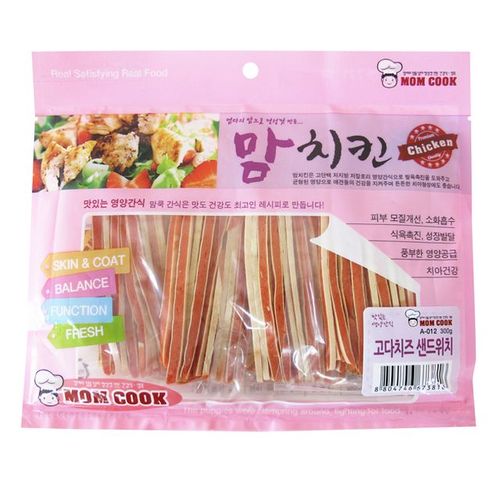 강아지 맘쿡 고다치즈 샌드위치 반려견 간식 300g 1P X ( 2매입 )