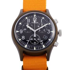 4704282 Timex MK1 Aluminum Chronograph 40 mm Orange Strap Watch TW2T10600