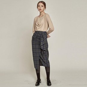 [런던클라우드] TARTAN SHIRRING SKIRT_NY[A]