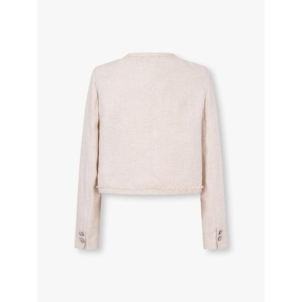 린넨 블렌드 아웃 포켓 자켓 _아이보리 7225210702