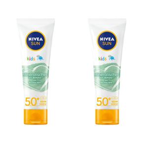 [해외직구] 독일직구 Nivea 니베아 키즈 미네랄 UV 프로텍션 알로에 베라 SPF50+ 50ml 2팩