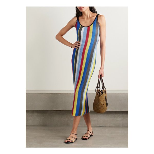 스타우드 제시카 스트라이프 코바늘 미디 원피스 46376663162863385