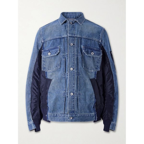 데님 나일론 트윌 봄버 재킷 46376663162924536