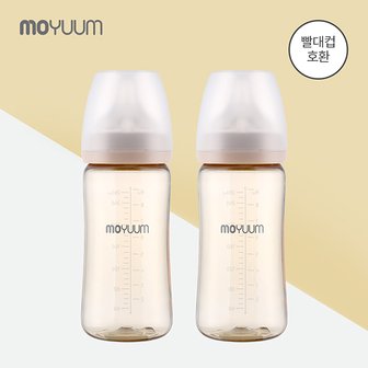 모윰 PPSU 올인원 젖병 270ml 2팩 (빨대컵 호환)