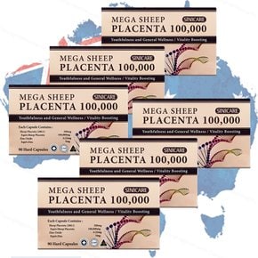 시니케어 호주 최고함량 양태반 100000mg 90캡슐x6통