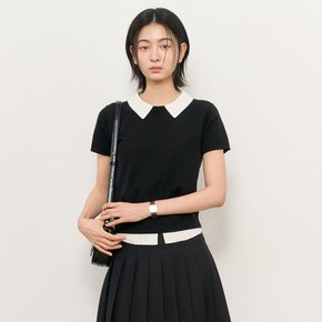WOMAN 텐셀 카라 레이어드 하프 풀오버 [BLACK] / WBE2L05533