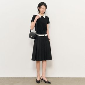 WOMAN 텐셀 카라 레이어드 하프 풀오버 [BLACK] / WBE2L05533
