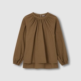 JAJU 여 루즈핏 셔링 블라우스 J115303004047