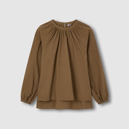 JAJU 여 루즈핏 셔링 블라우스 J115303004047