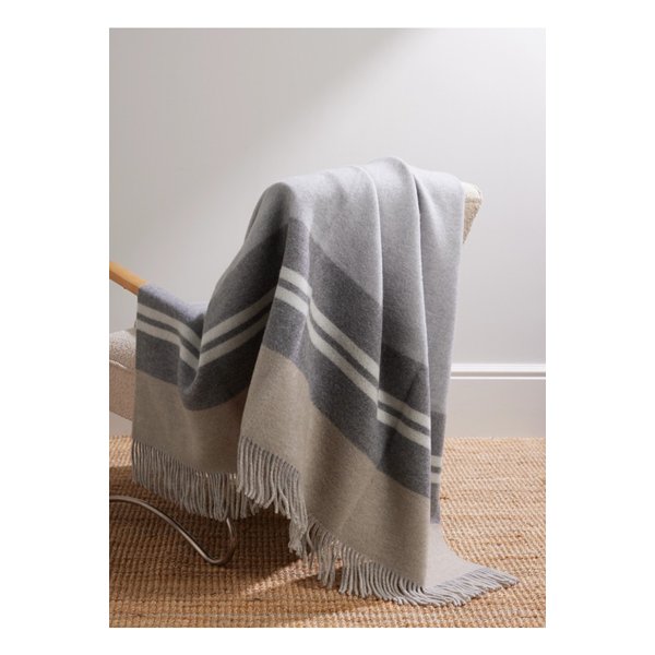브루넬로쿠치넬리 Fringed Two-Tone Cashmere Throw 1647597289814685