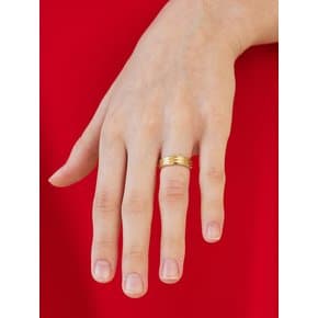 14K INNW LAYERED LINE RING R004