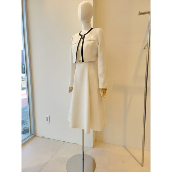 [여주점] 복사_[JJ 지고트] 여성  배색 플레어 원피스 재킷 셋트 GR2A0OP221