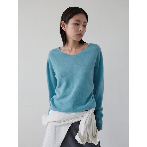 Avid Wool V-neck Knit (Emerald)