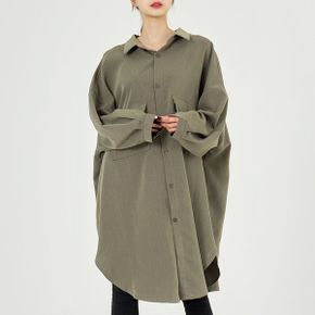 투포켓 카라 셔츠 원피스_P337840633