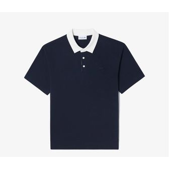 라코스테 [시흥점] 남성 오버핏 밀라노 배색 카라 폴로 PH644E-55G