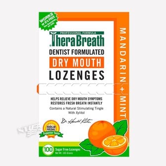  테라브레스 입안건조 구취제거 캔디 100개 THERABREATH DRY MOUTH ZINC LOZENGES