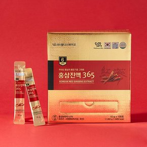 6년근 홍삼 진액 365 스틱 10g,100포X4박