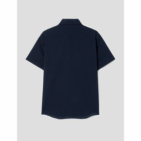 [갤럭시 라이프스타일] [CARDINAL] 이지케어 솔리드 반팔 셔츠  네이비 (GC3465E10R)