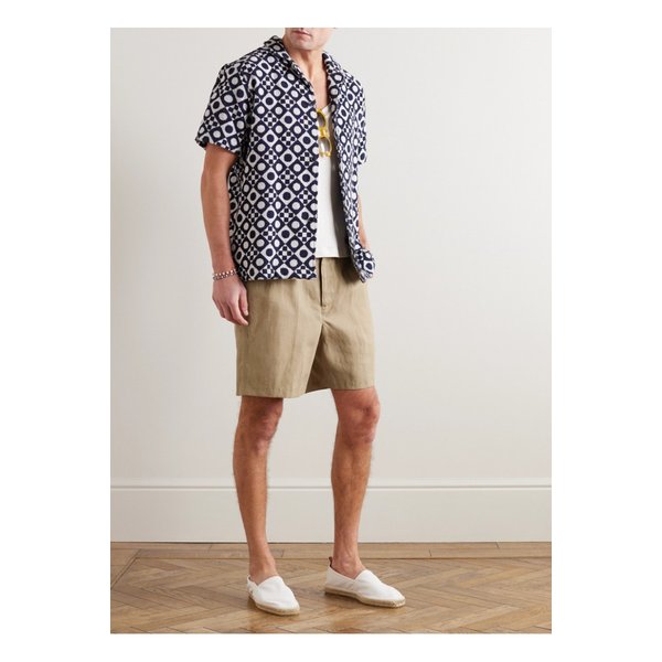 알렉스 스트레이트 레그 리넨 드로우스트링 쇼츠 1647597336013081