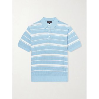 BEAMS 빔스 스트라이프 코튼 폴로 셔츠 46376663162982531