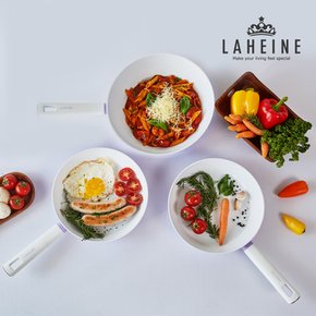 더 퀀 포토프 퍼플 IH 세라믹코팅 프라이팬 3종 세트 (24팬+28팬+28웍 궁중팬)