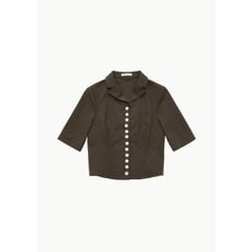 샌디리앙 24SS SANDY LIANG POMME TOP IN BROWN