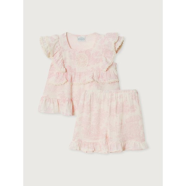 여아동 엘리제 레이온코튼 민소매 투피스 잠옷