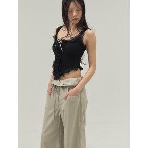 Corset Hemline Lace Panel Tank_Black