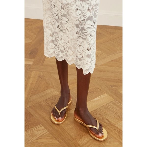 칼립소 메탈릭 가죽 샌들 46376663163042204