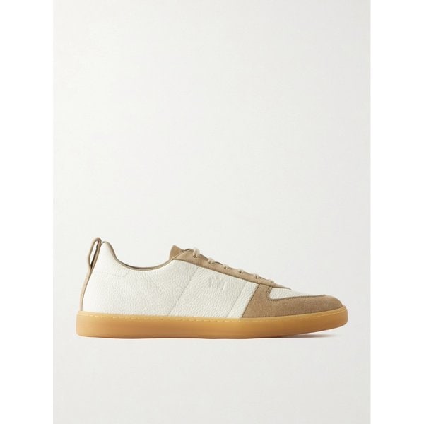 레프트온 텍스처드 가죽 스웨이드 스니커즈 46376663162995616