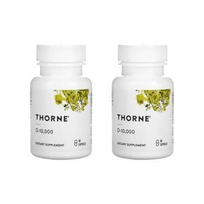 [해외직구] 쏜리서치 비타민D 10000IU 60캡슐 2팩 Thorne Research D-10000 60 Capsules