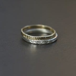 [SNOWMOON] 14k/Silver925 Natural line Ring