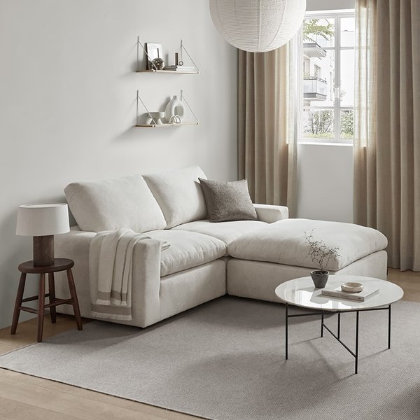 [12/11~21, 연말세일]  캄포미니 3인소파 카우치형_아이보리