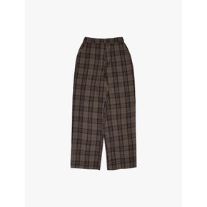 WOOL CHECK TROUSER_BEIGE