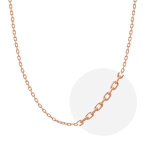 14K 각줄 체인 목걸이 줄 핑크 골드 1.4mm