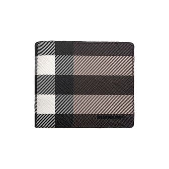 버버리 [여주점] 체크 레더 반지갑 다크브라운 8052790