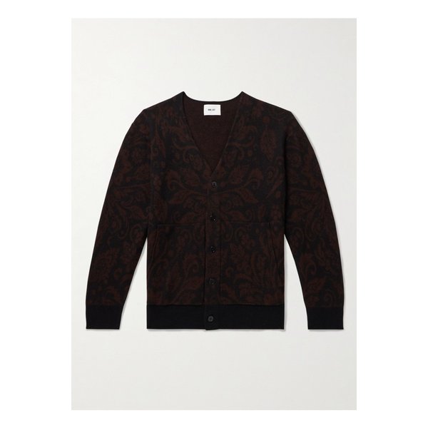 NN.07 미카엘 60017 자카드 니트 울 가디건 브라운 46376663162895749