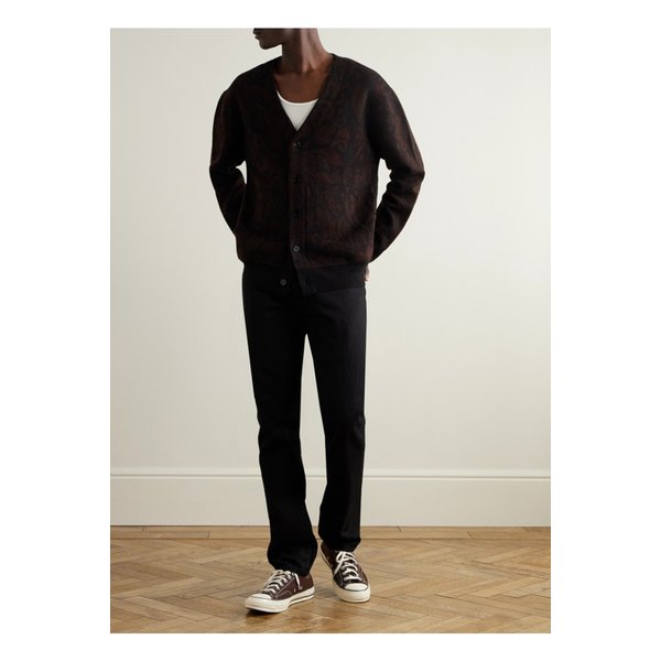 NN.07 미카엘 60017 자카드 니트 울 가디건 브라운 46376663162895749