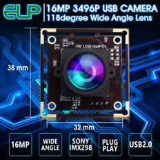 ELP 1600 USB 4K UVC USB2.0 PC USB IMX298 PC 만 화소 카메라 광각 소형 웹캠 모듈 웹 카메라