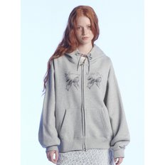 Metal Ribbon Hoodie Zip-UP AZIP701 (Melange)