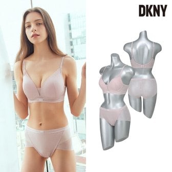 DKNY 어반 부티크 콜렉션 여성 브라팬티 2종 쉬어핑크