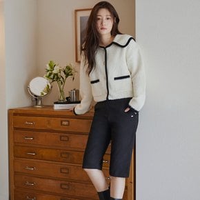 [정채연 착용] 세일러 카라 배색 라인 가디건 NEK4XDA22