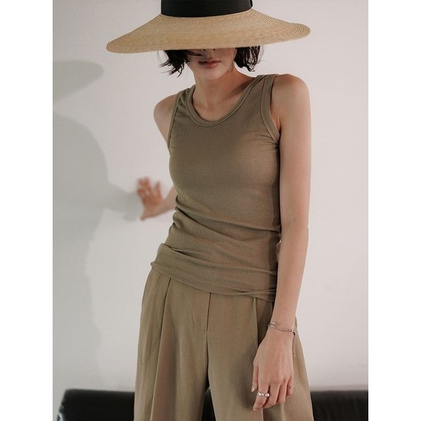 골지 슬림 슬리브리스(올리브카키)