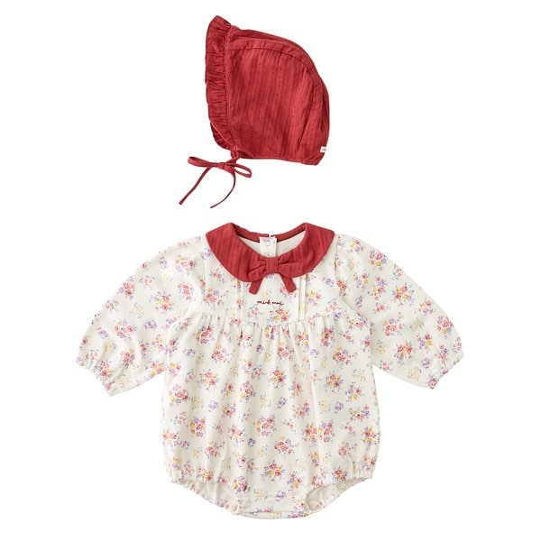 [여주점] [오프라벨 여주점] 밍크뮤 (RD) 로렌플라워SET바디슈트 (34A13-604-09)