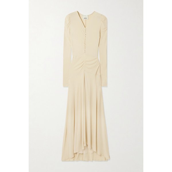 네즈마 어시메트릭 개더 스트레치 저지 미디 원피스 46376663162989487