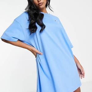  나이키 조던 에센셜 루즈핏 롱 티셔츠 원피스 반팔 드레스 유니버시티 라이트 블루 여성